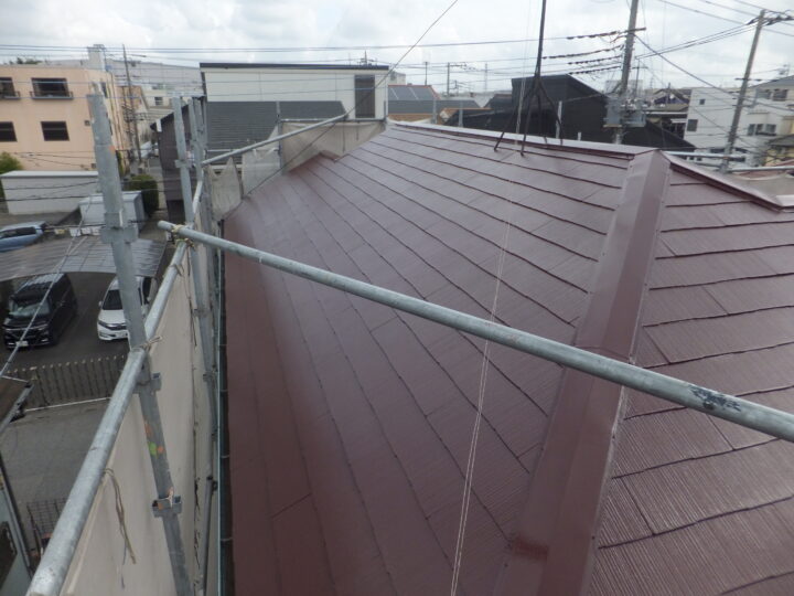 屋根塗装工事完成
