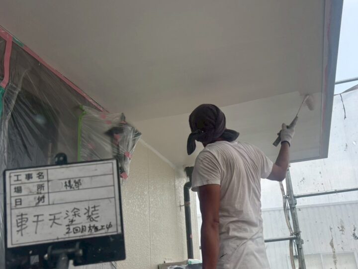 軒天塗装 2回目